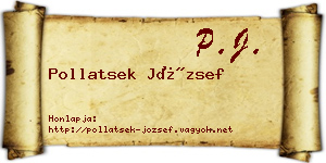 Pollatsek József névjegykártya